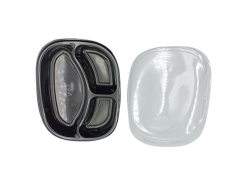 3 Division Food Plate - With Lid