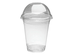 350mL Plastic Cups with Lids – Pack of 50