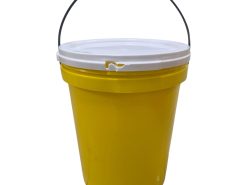 Yellow 20L Bucket + Handle + Lid